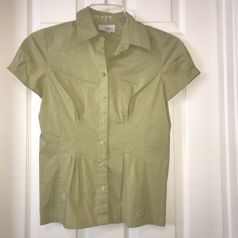 Ann Taylor loft green blouse